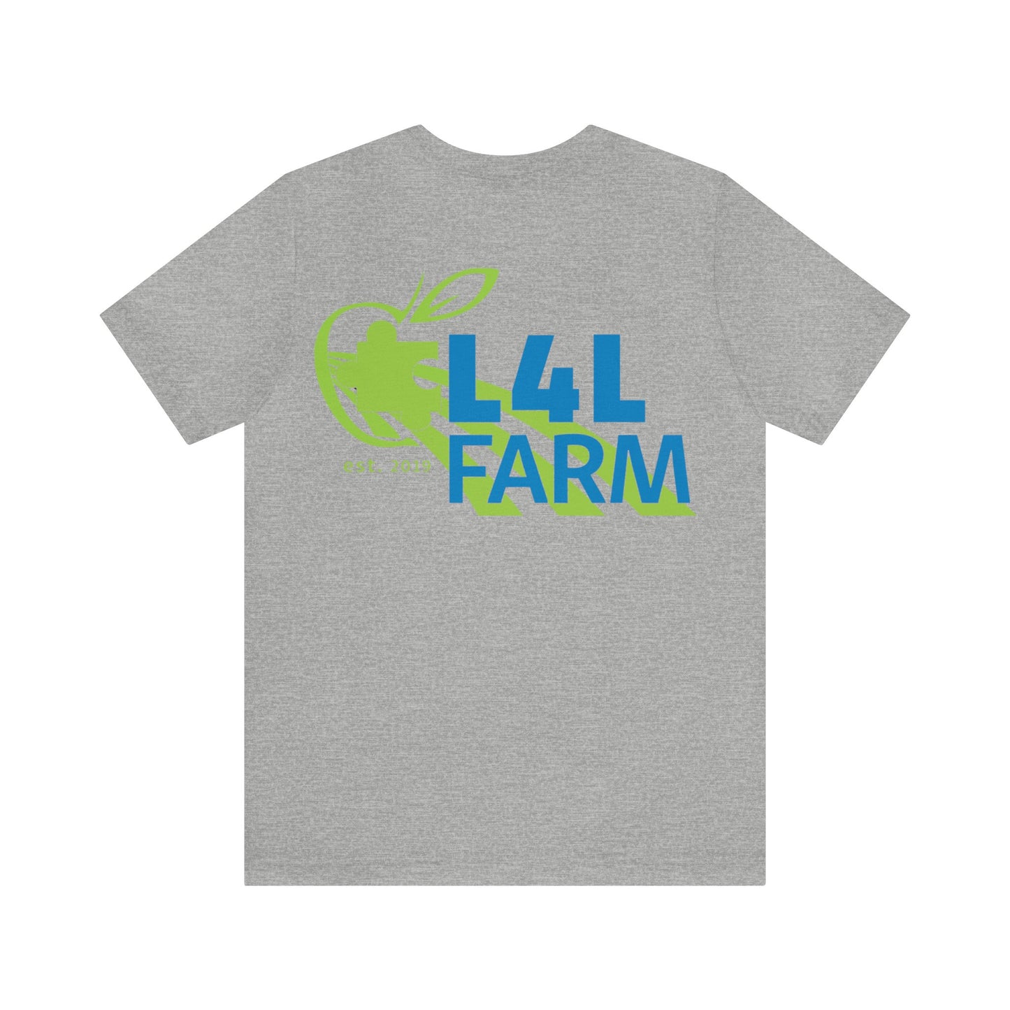 L4L Farm Front and Back design Unisex Jersey Short Sleeve Tee