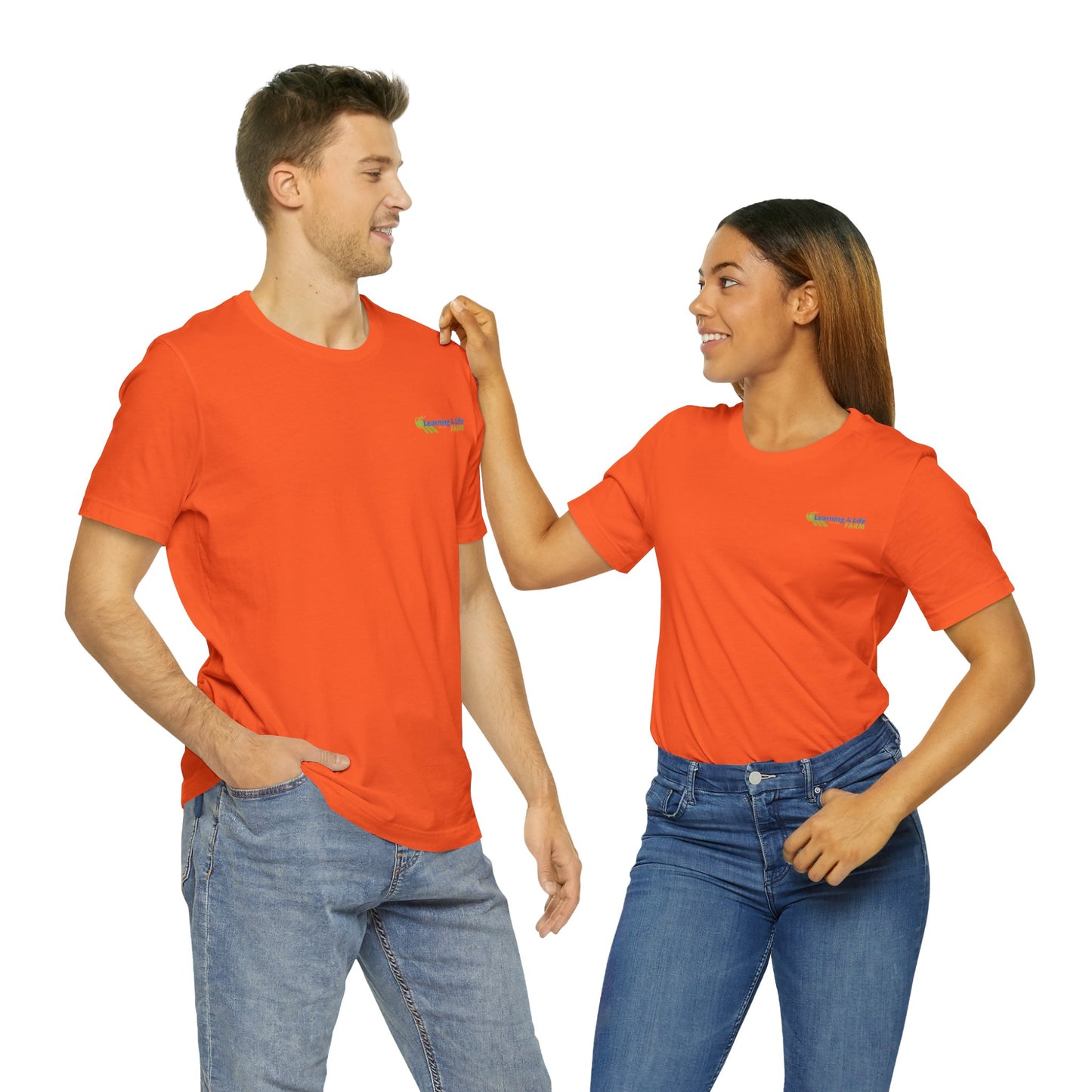 L4L Farm Front and Back design Unisex Jersey Short Sleeve Tee