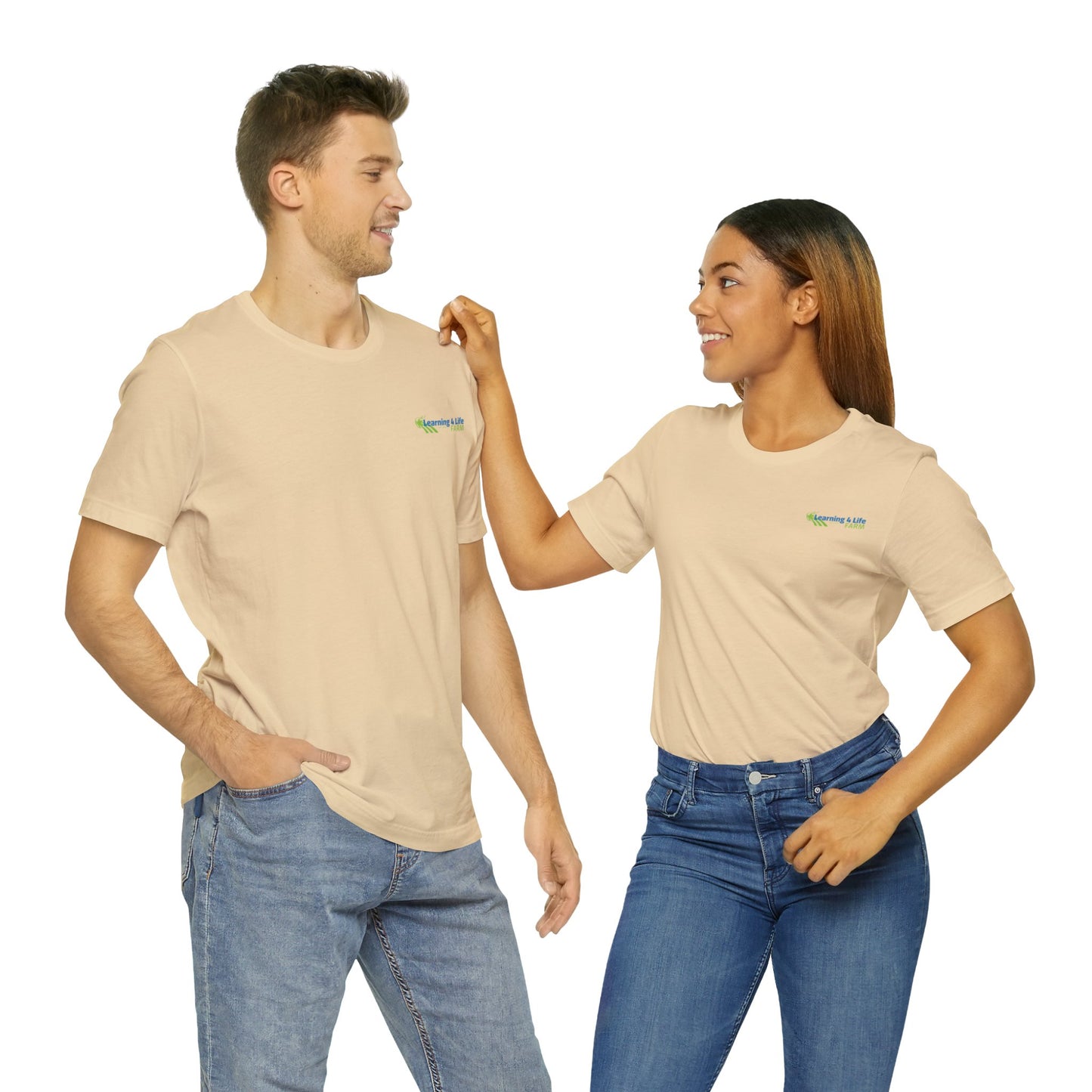 L4L Farm Front and Back design Unisex Jersey Short Sleeve Tee