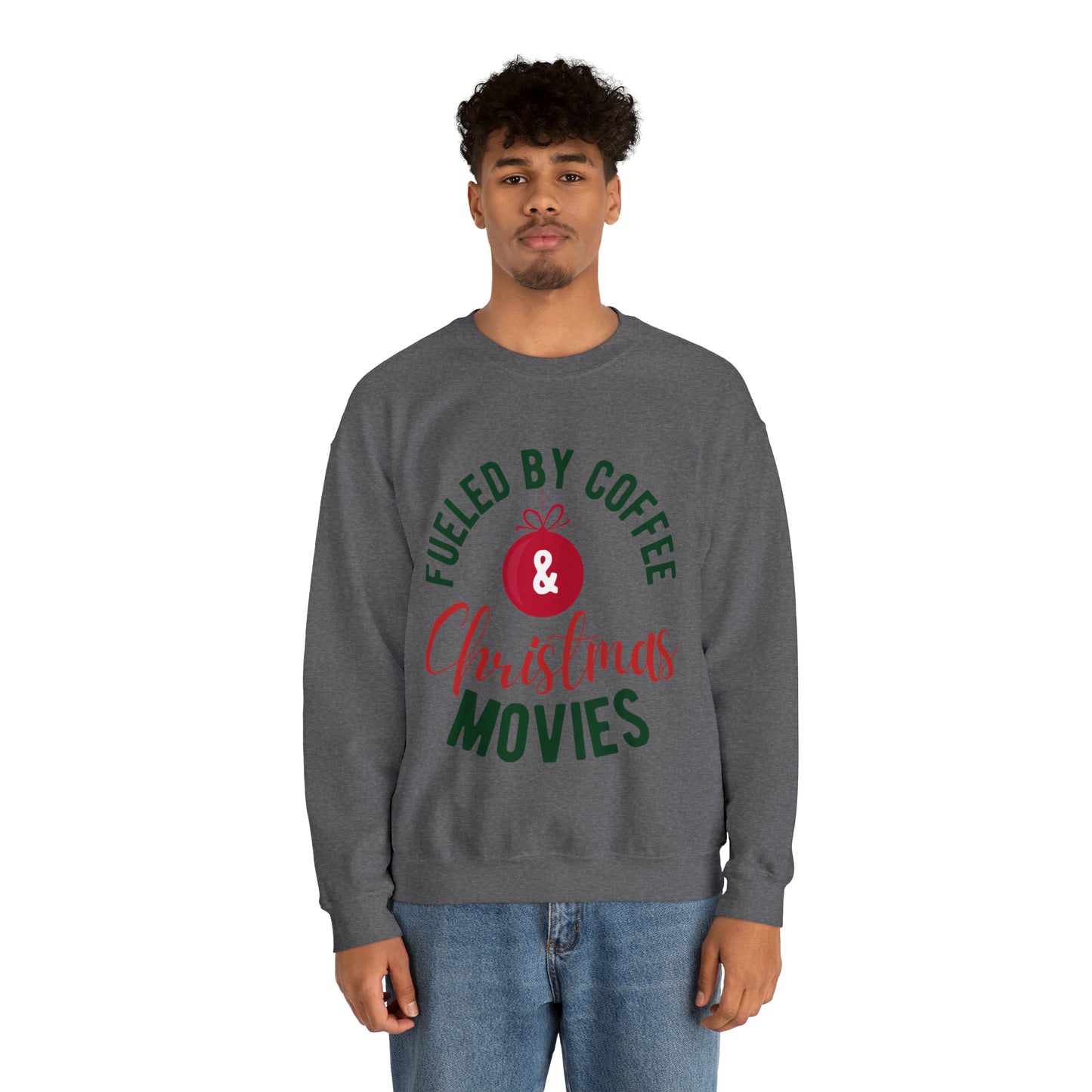 Fueled by Coffee Merry Christmas Crewneck Sweatshirt