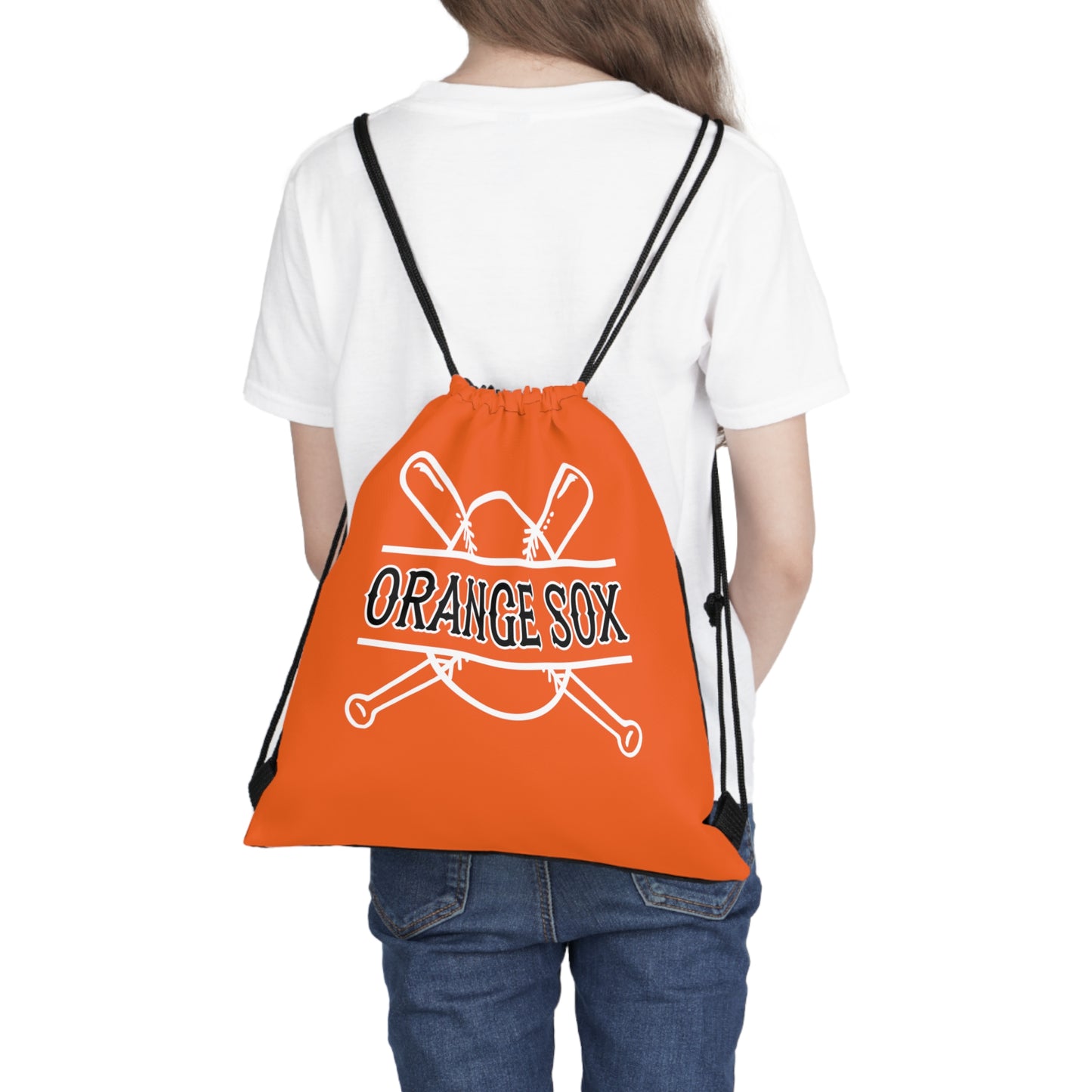 Orange Sox Outdoor Drawstring Bag