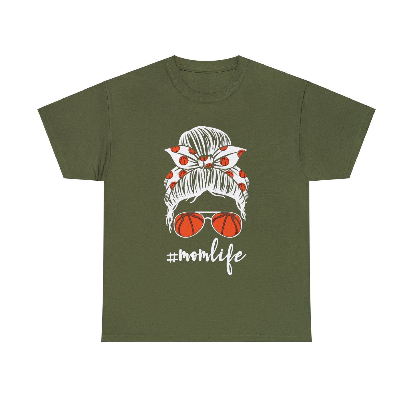 Mom Life Basketball Unisex Heavy Cotton Tee