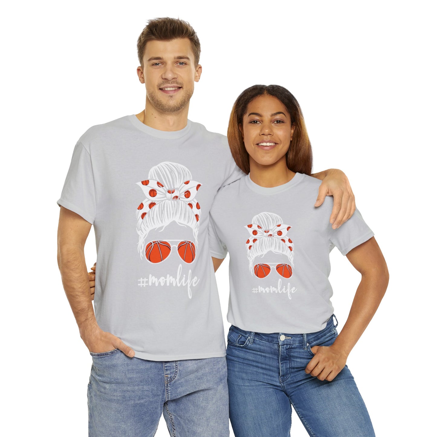Mom Life Basketball Unisex Heavy Cotton Tee