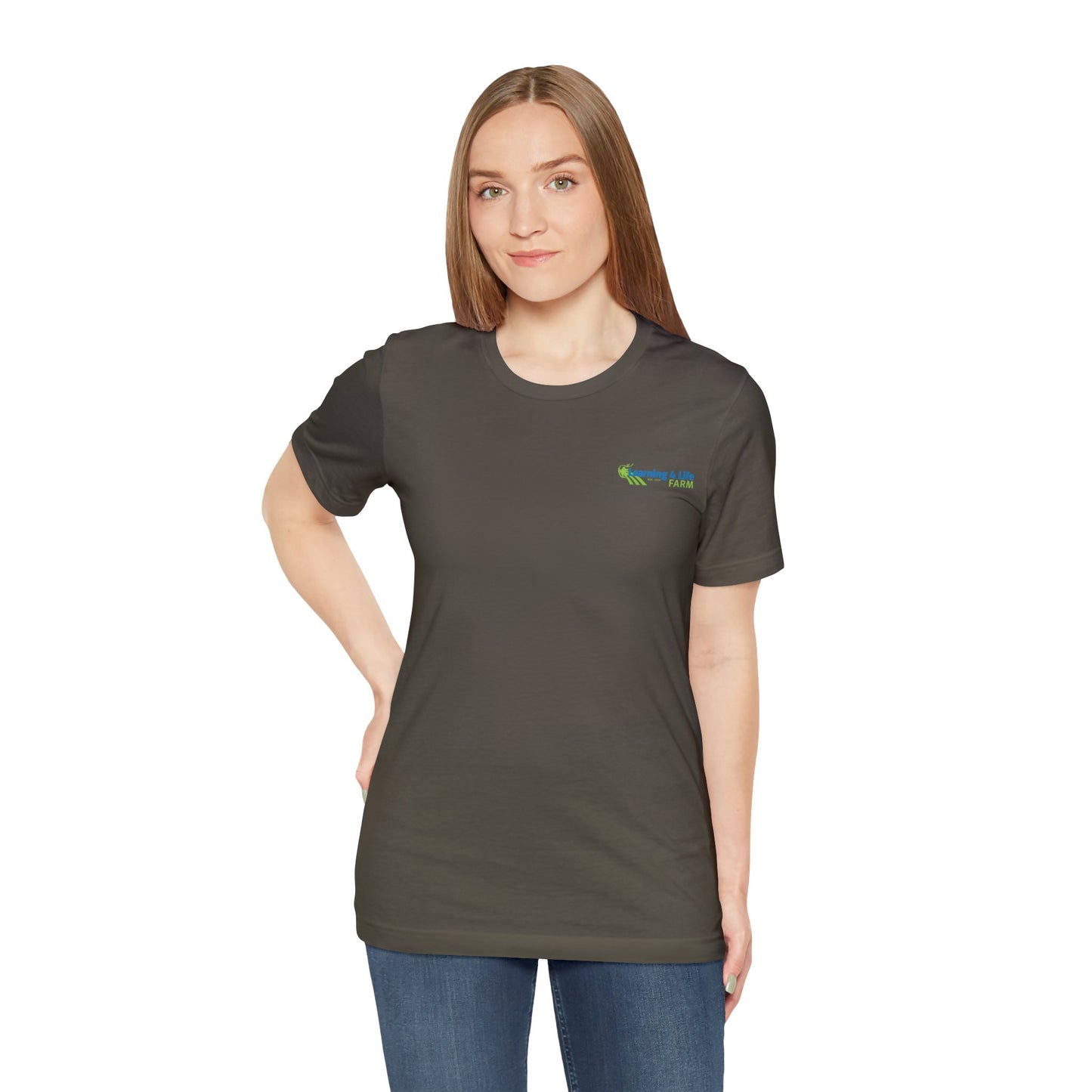 L4L Farm Front and Back design Unisex Jersey Short Sleeve Tee
