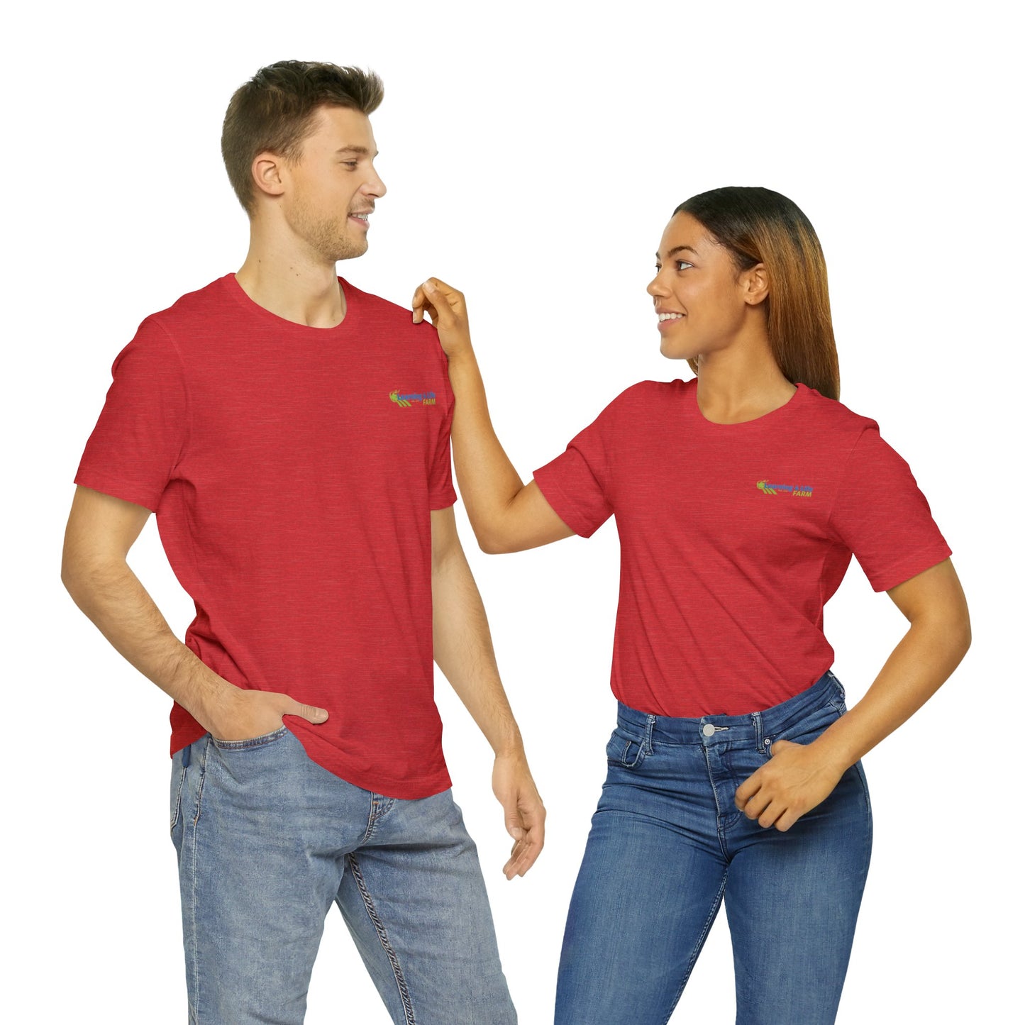 L4L Farm Front and Back design Unisex Jersey Short Sleeve Tee