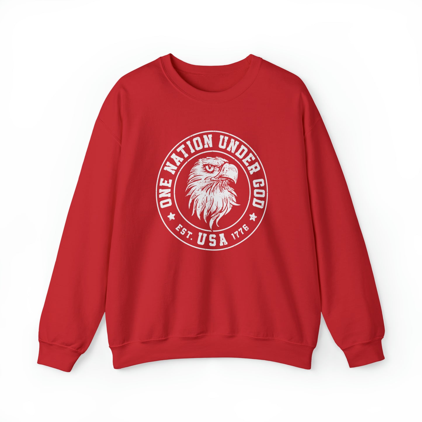 USA Sweatshirt One Nation Under God Unisex Heavy Blend™ Crewneck Sweatshirt