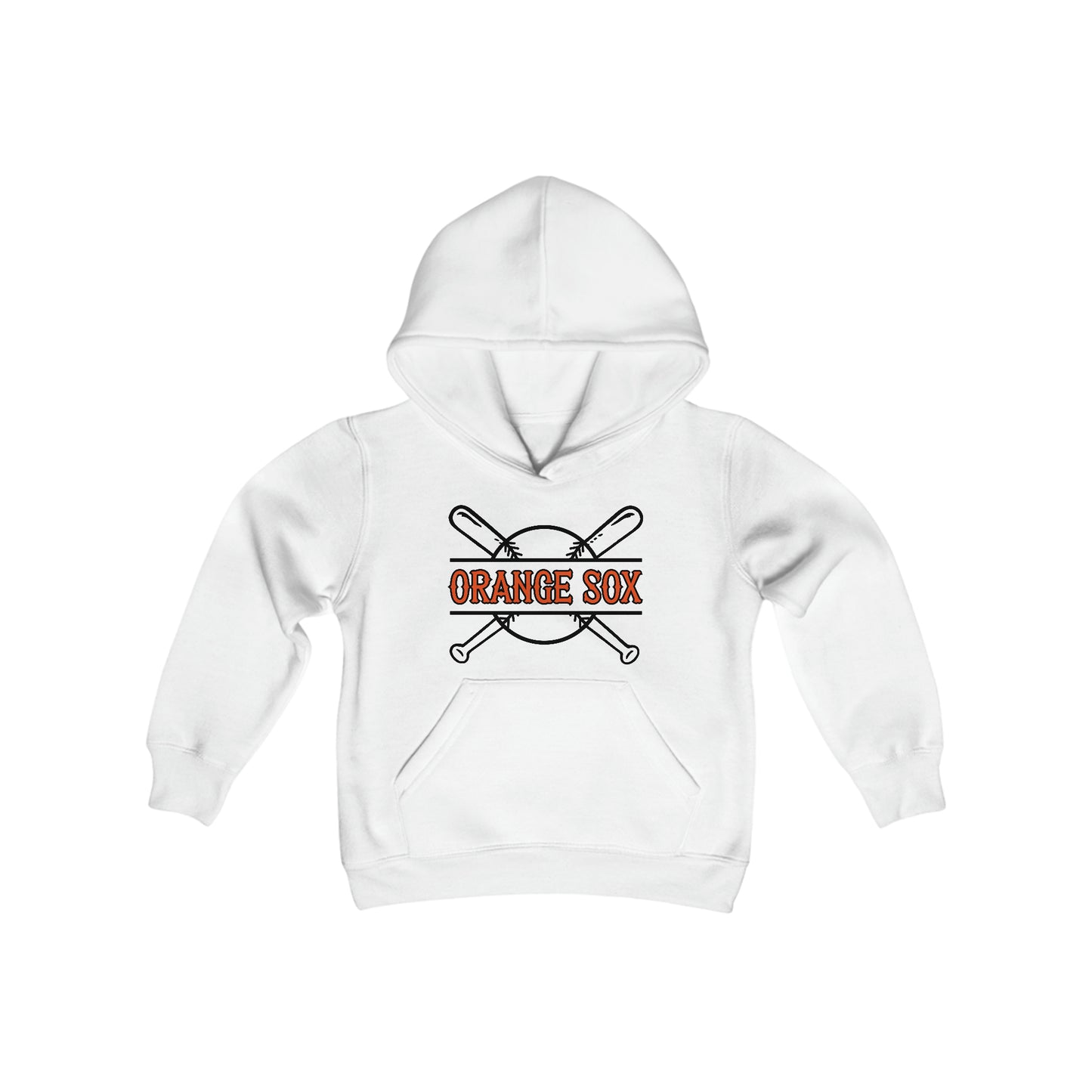 Orange Sox Youth Heavy Blend Hooded Sweatshirt