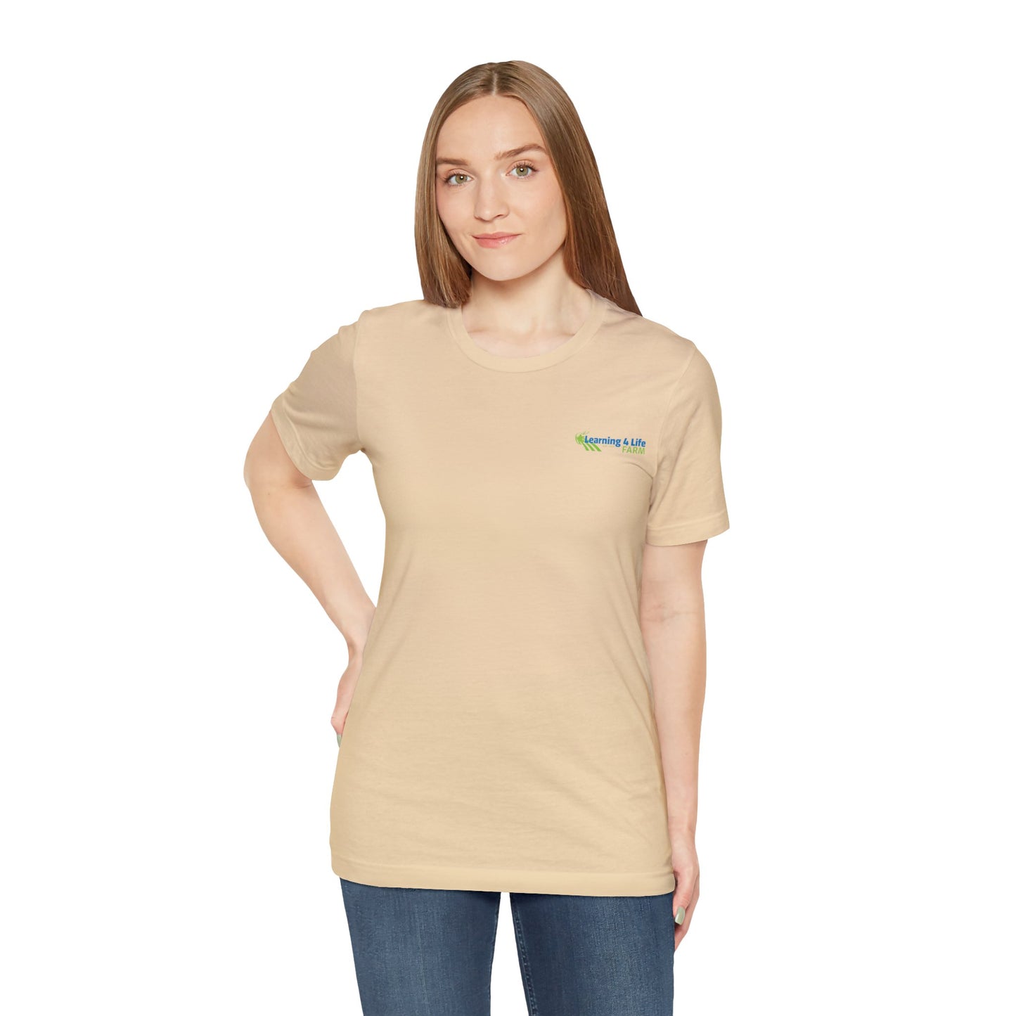 L4L Farm Front and Back design Unisex Jersey Short Sleeve Tee