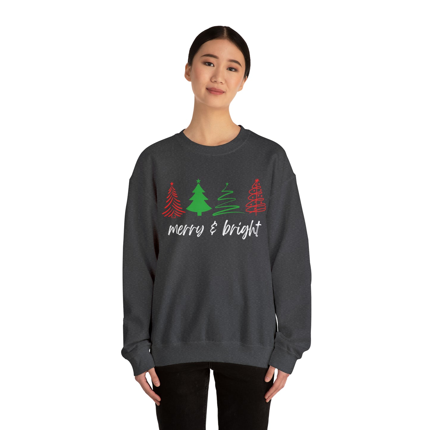 Merry and Bright Christmas Crewneck Sweatshirt