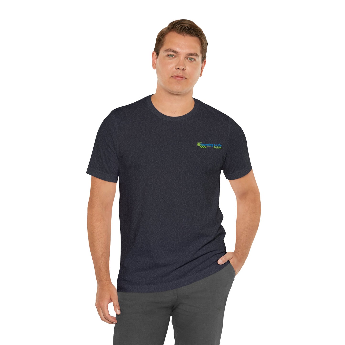 L4L Farm Front and Back design Unisex Jersey Short Sleeve Tee