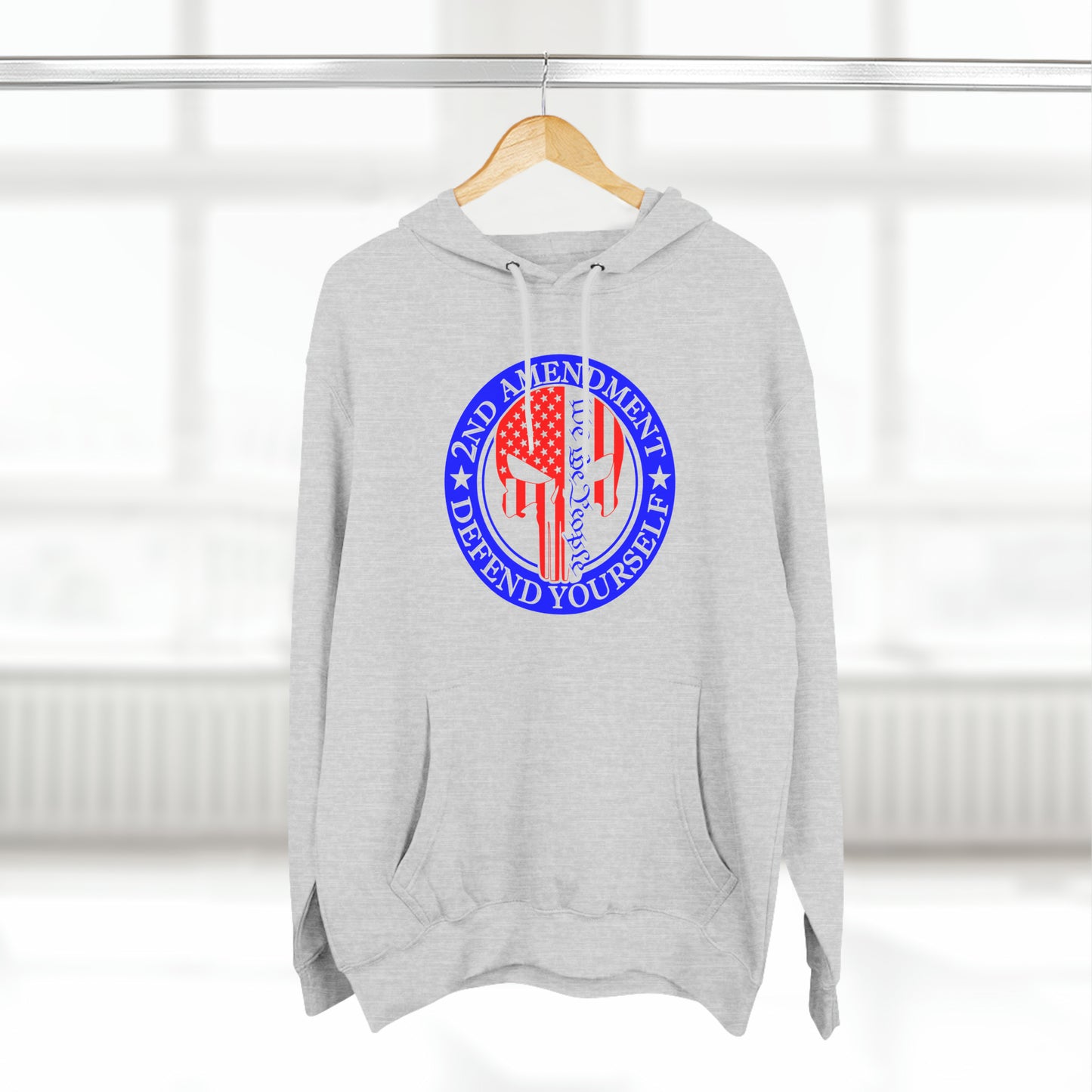 Punisher USA 2nd Amendment, Defend Yourself, We The People Fleece Hoodie