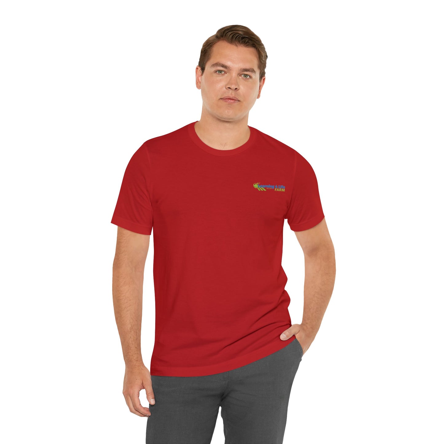 L4L Farm Front and Back design Unisex Jersey Short Sleeve Tee