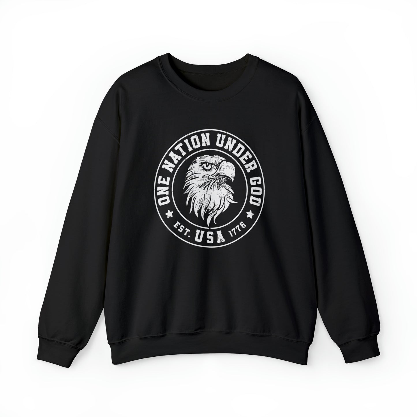 USA Sweatshirt One Nation Under God Unisex Heavy Blend™ Crewneck Sweatshirt
