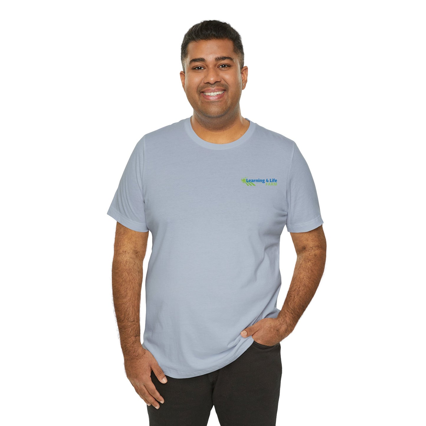 L4L Farm Front and Back design Unisex Jersey Short Sleeve Tee