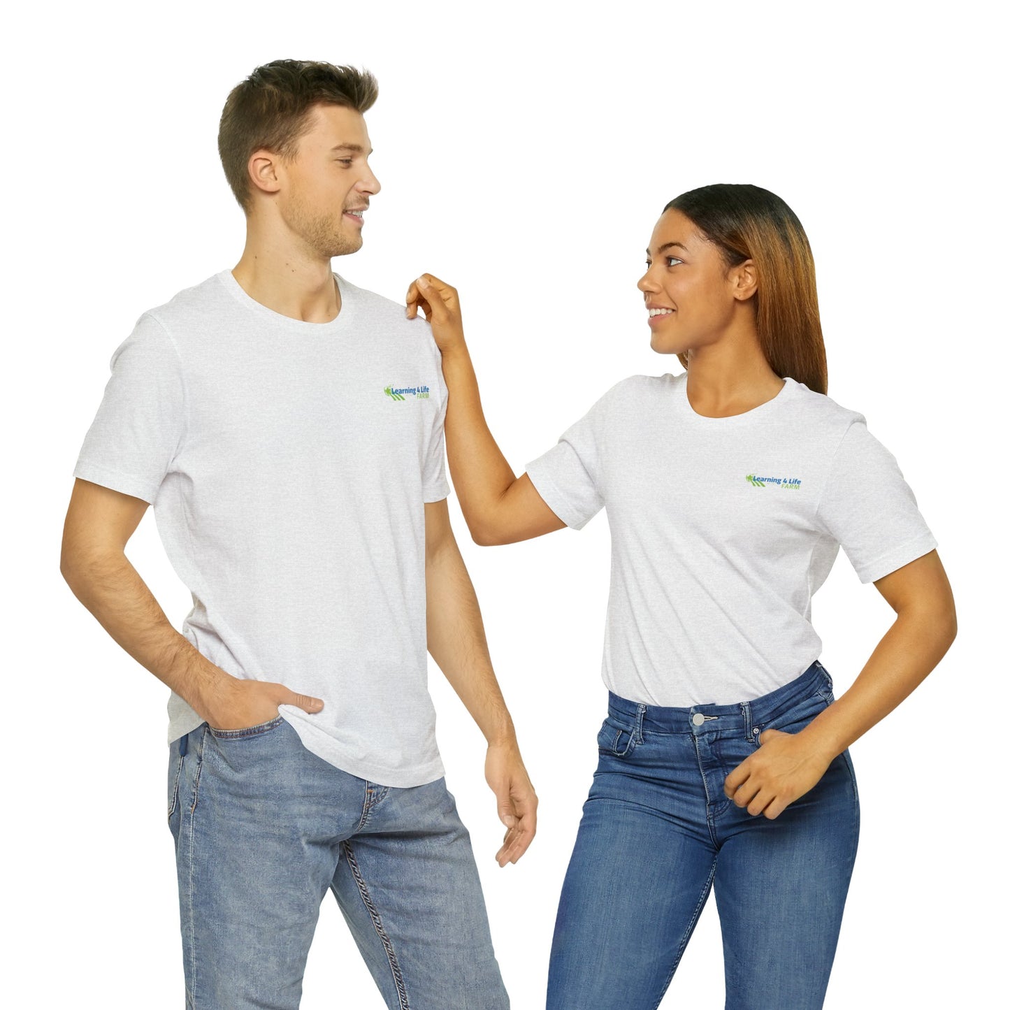 L4L Farm Front and Back design Unisex Jersey Short Sleeve Tee