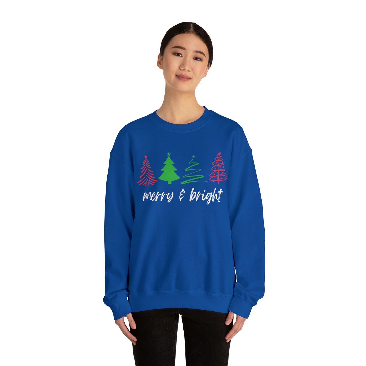 Merry and Bright Christmas Crewneck Sweatshirt