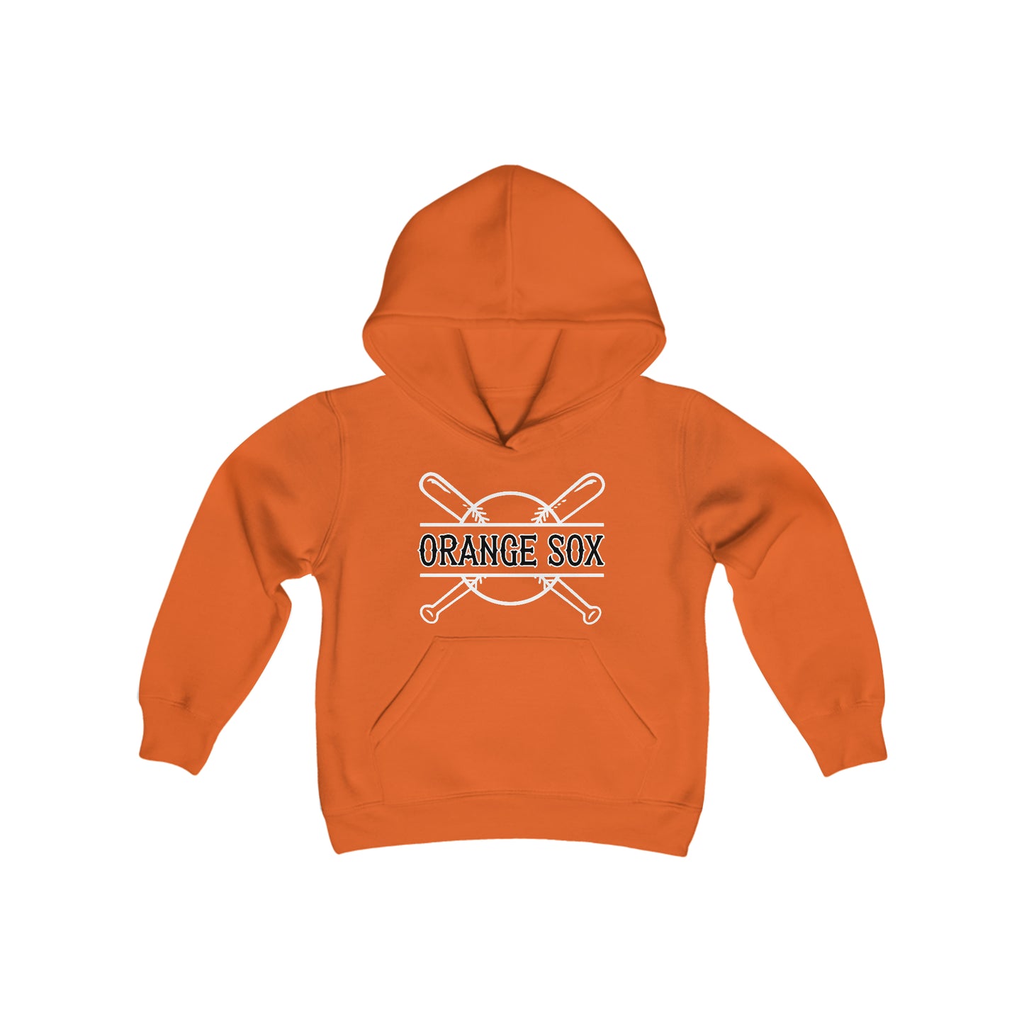 Orange Sox Youth Heavy Blend Hooded Sweatshirt