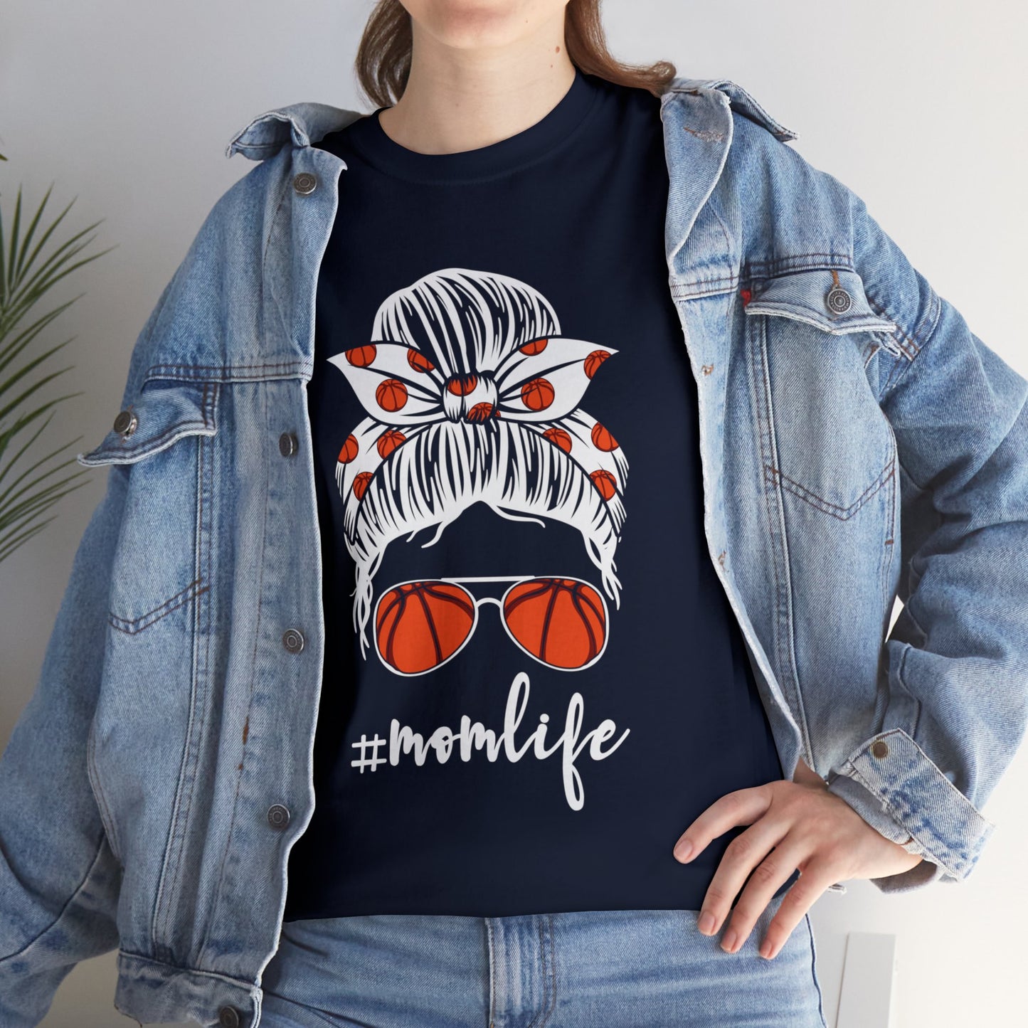 Mom Life Basketball Unisex Heavy Cotton Tee