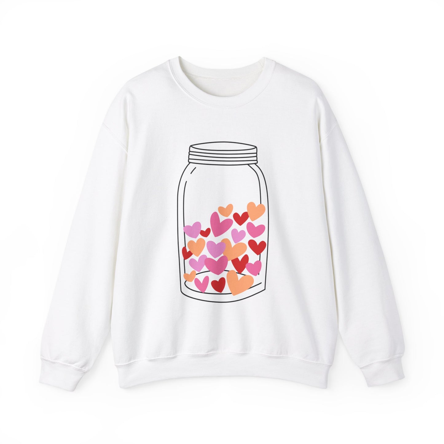 Mason Jar Hearts Valentines Day Sweatshirt, Valentine Shirts for women and girls, Valentines Day Gifts for Mom