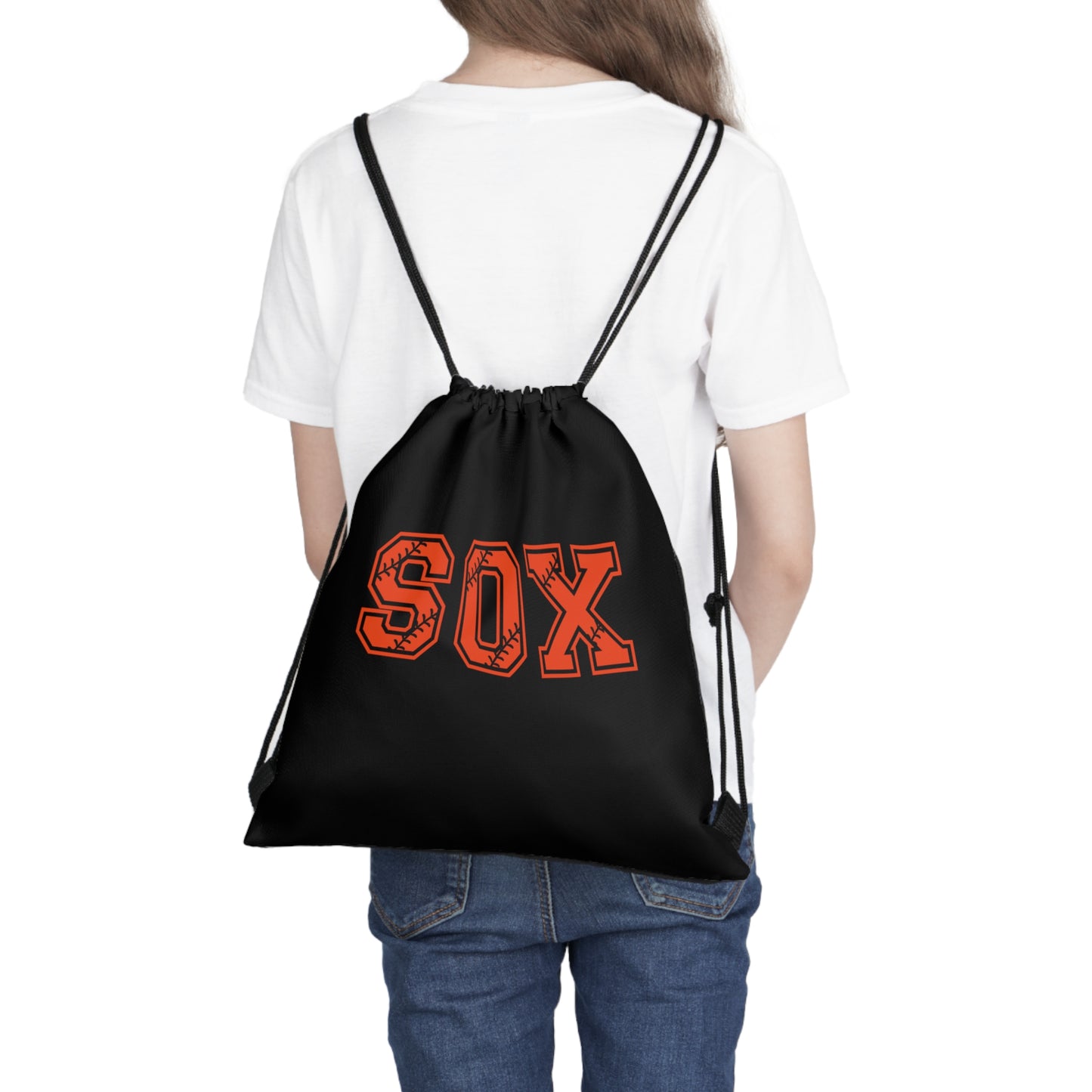 Orange Sox Outdoor Drawstring Bag