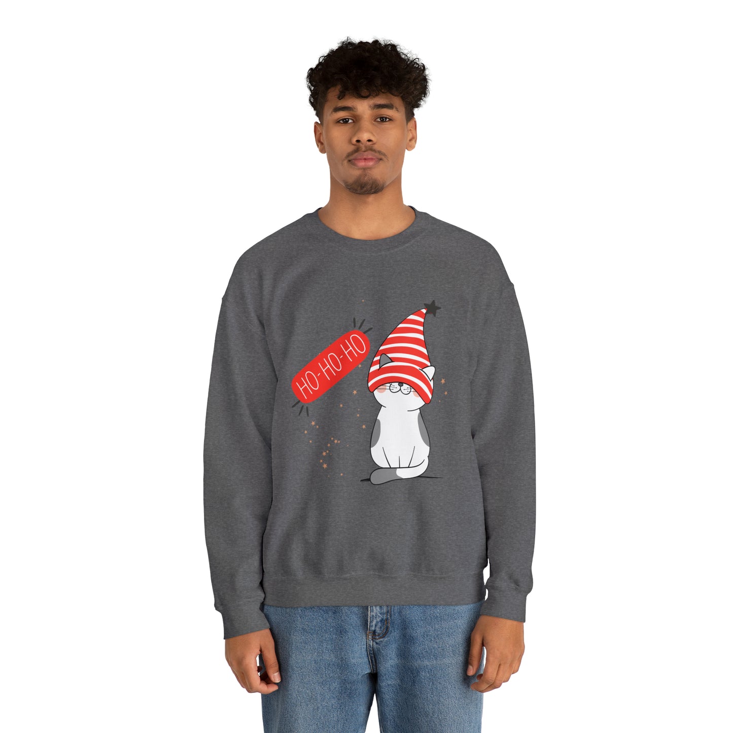 Ho Ho Ho Cat Merry Christmas Crewneck Sweatshirt