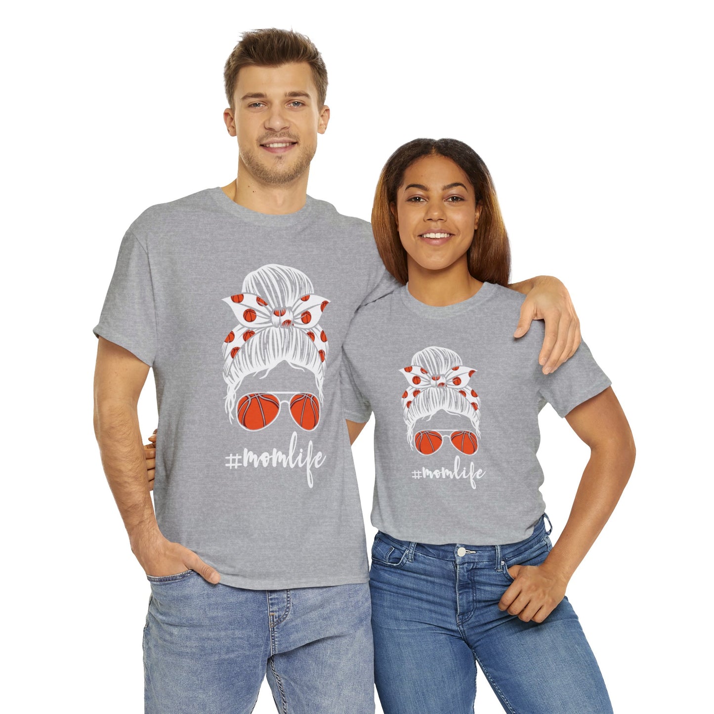 Mom Life Basketball Unisex Heavy Cotton Tee