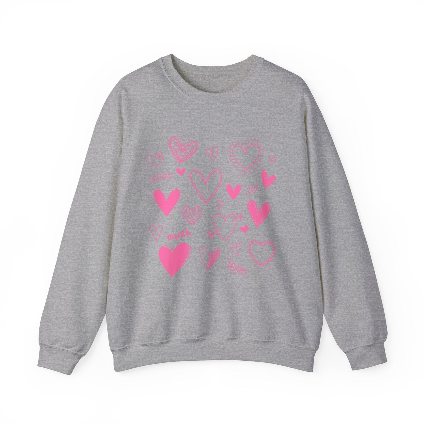 Love Hearts Valentines Day Sweatshirt, Valentine Shirts for women and girls, Valentines Day Gifts for Mom
