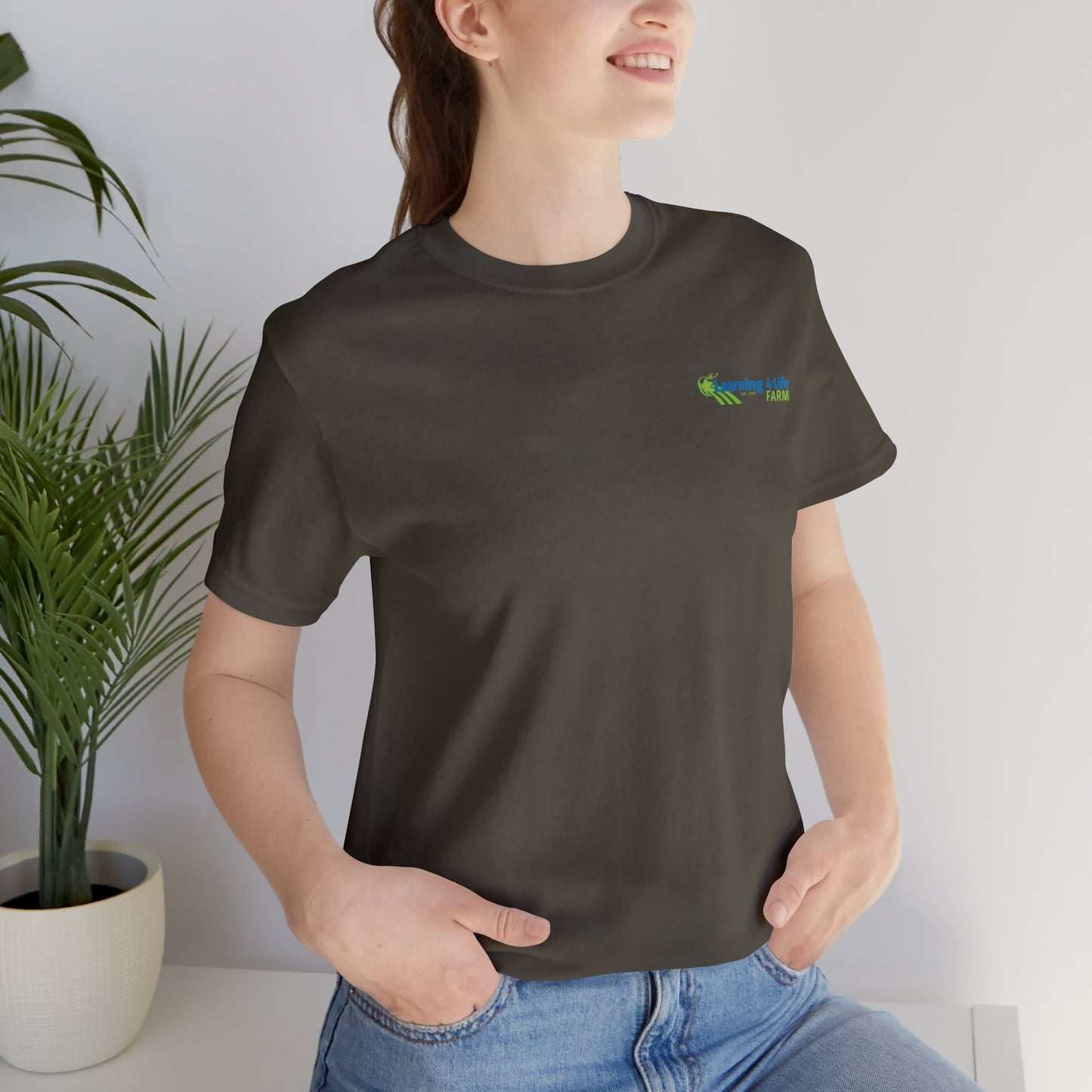L4L Farm Front and Back design Unisex Jersey Short Sleeve Tee