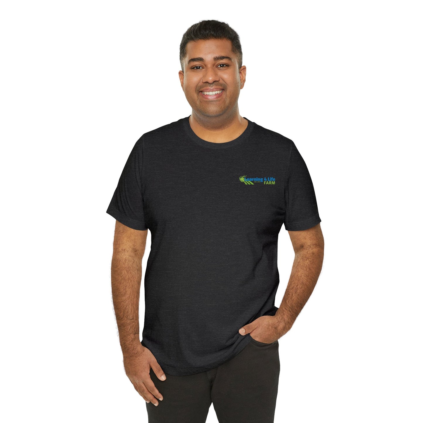 L4L Farm Front and Back design Unisex Jersey Short Sleeve Tee