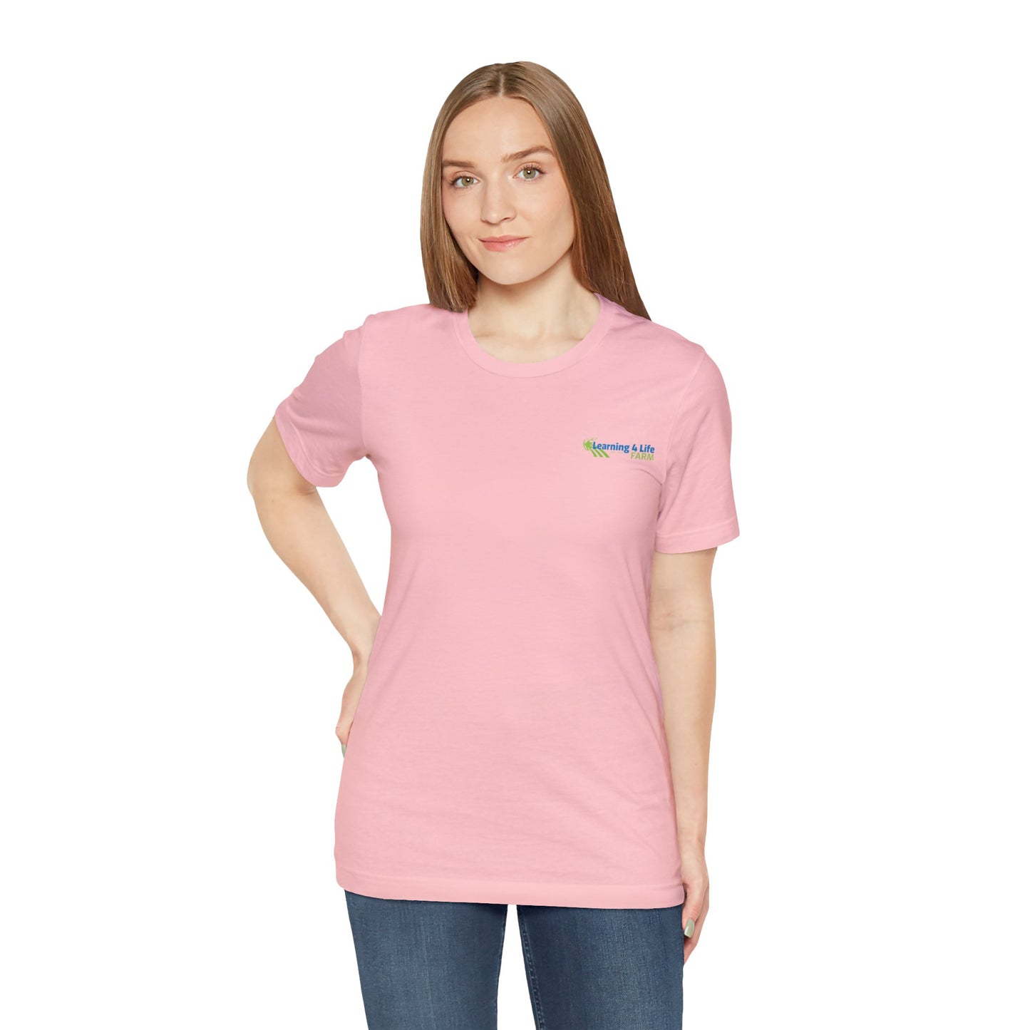 L4L Farm Front and Back design Unisex Jersey Short Sleeve Tee