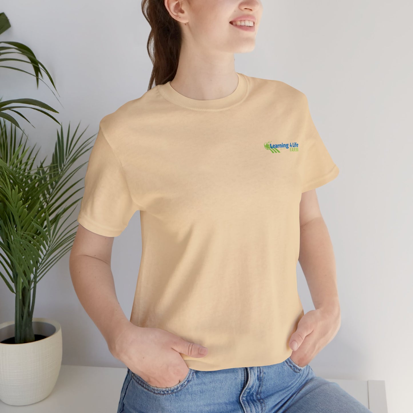 L4L Farm Front and Back design Unisex Jersey Short Sleeve Tee