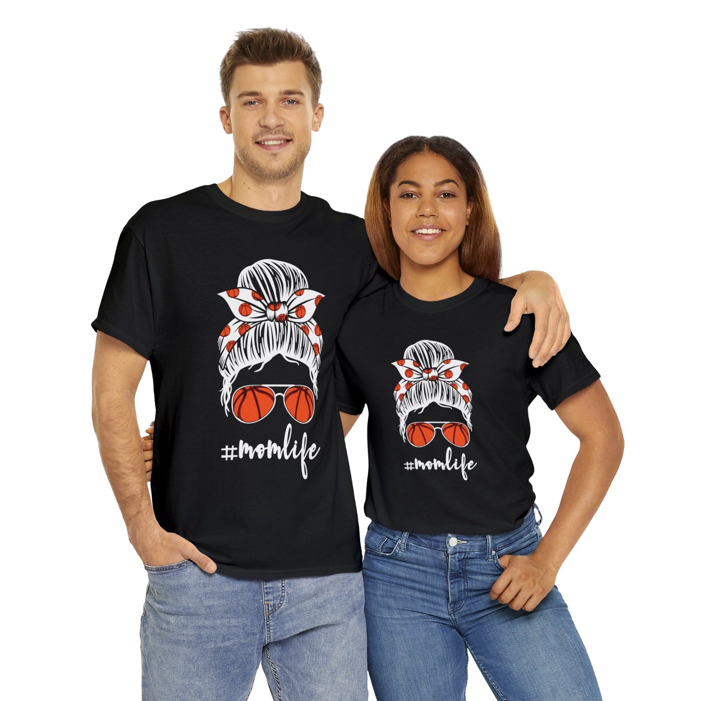 Mom Life Basketball Unisex Heavy Cotton Tee