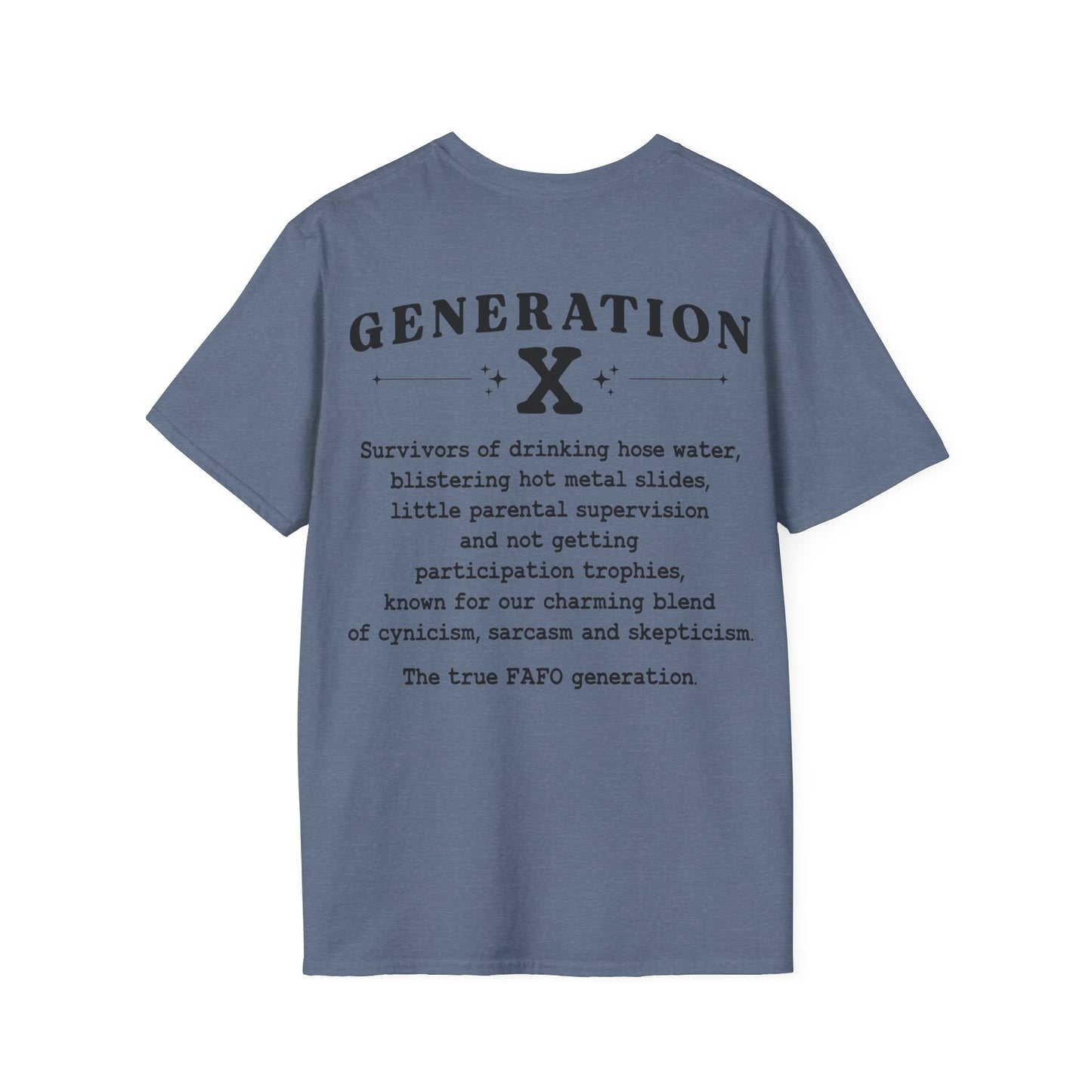 Generation X Softstyle T-Shirt Front and Back Print