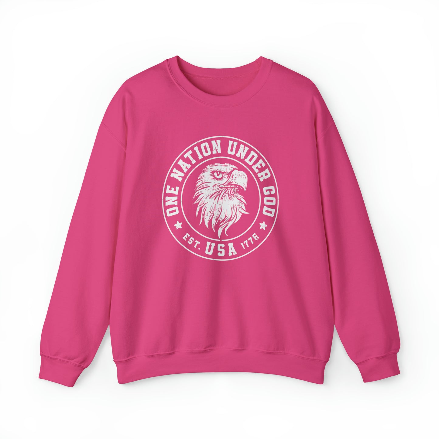 USA Sweatshirt One Nation Under God Unisex Heavy Blend™ Crewneck Sweatshirt