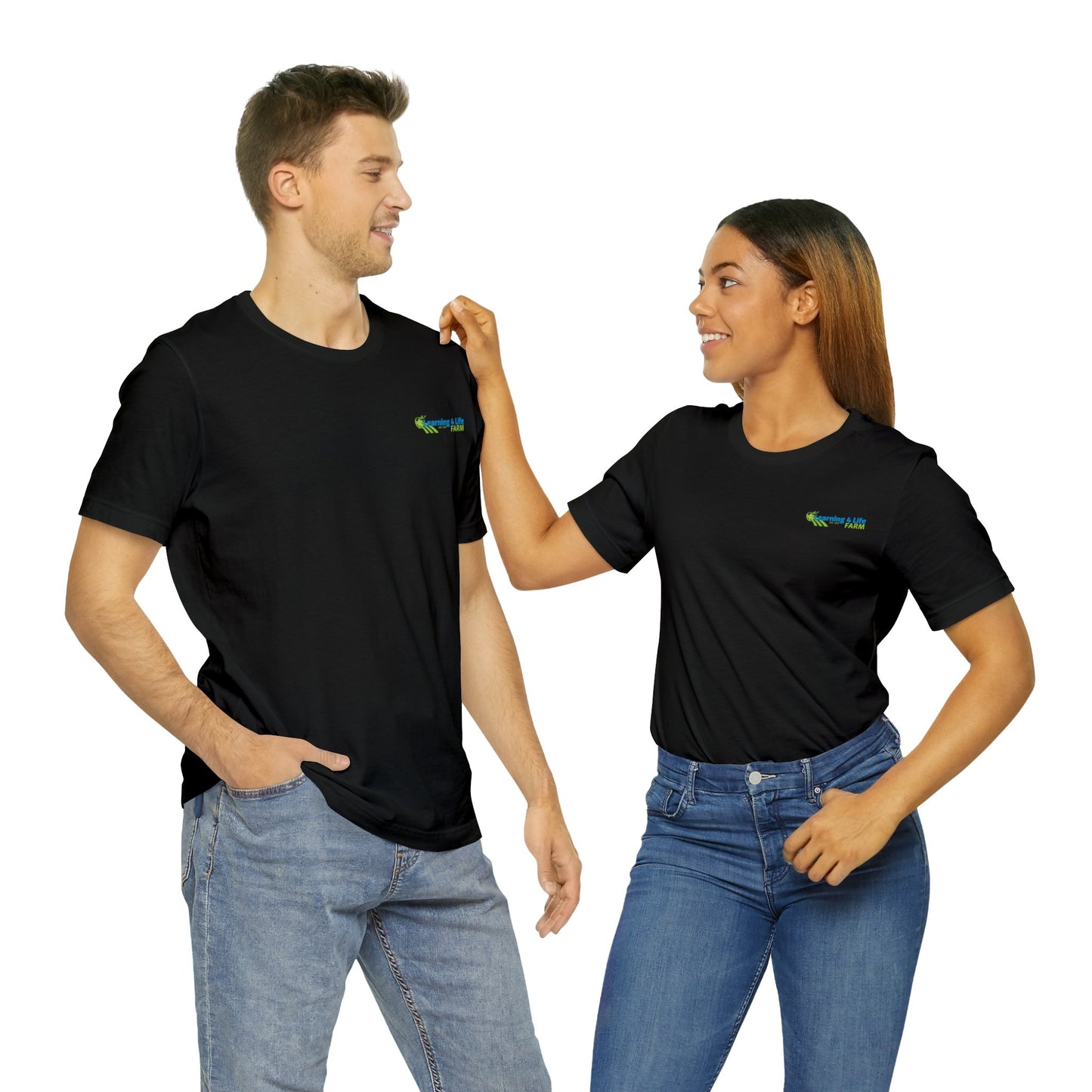L4L Farm Front and Back design Unisex Jersey Short Sleeve Tee