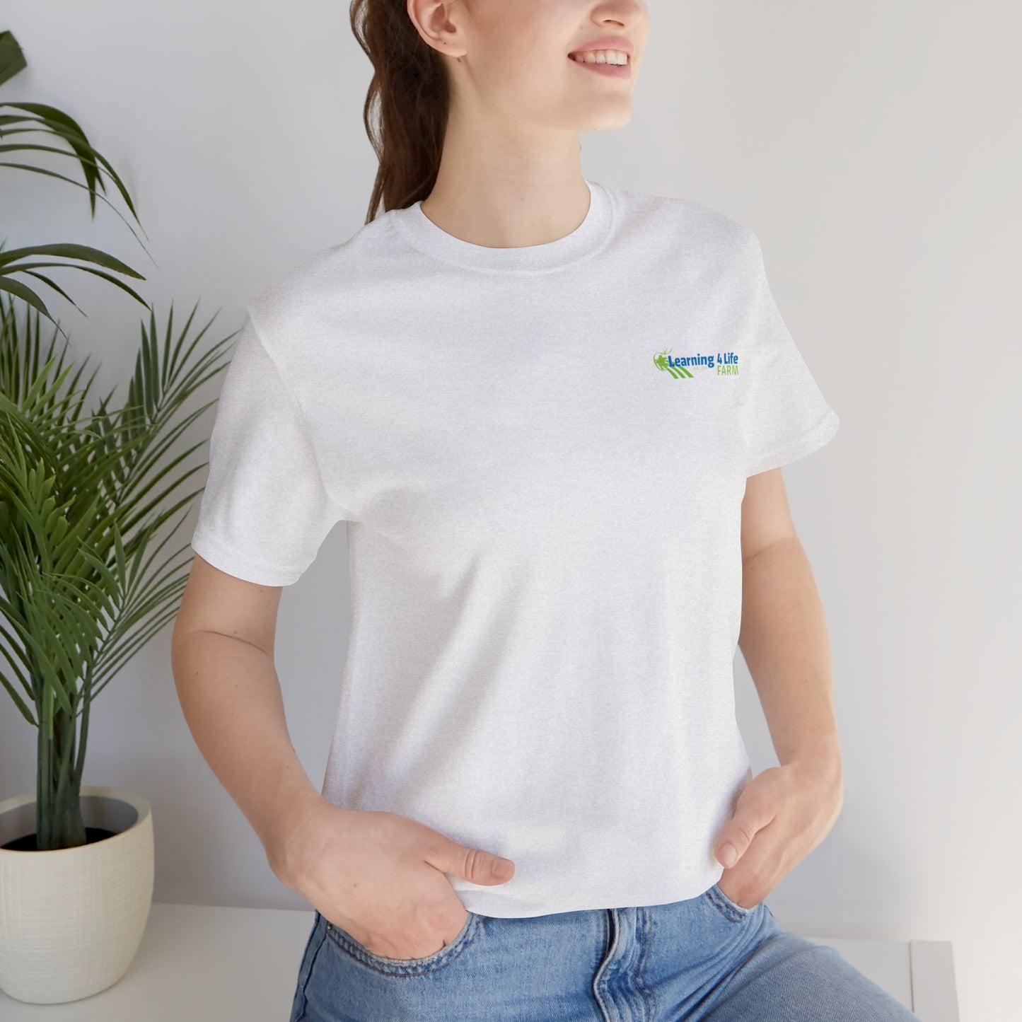 L4L Farm Front and Back design Unisex Jersey Short Sleeve Tee