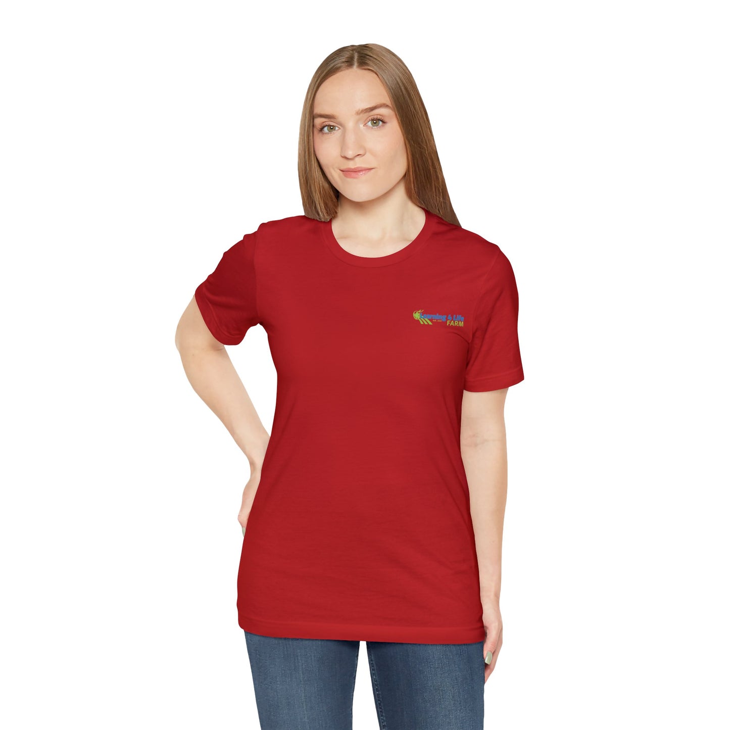 L4L Farm Front and Back design Unisex Jersey Short Sleeve Tee