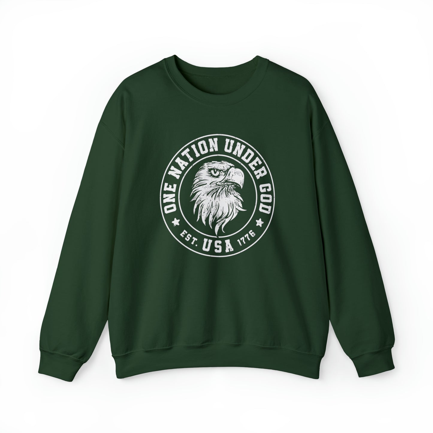 USA Sweatshirt One Nation Under God Unisex Heavy Blend™ Crewneck Sweatshirt