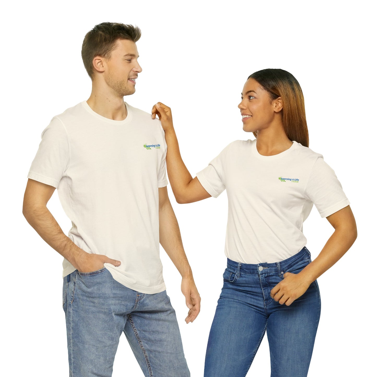 L4L Farm Front and Back design Unisex Jersey Short Sleeve Tee