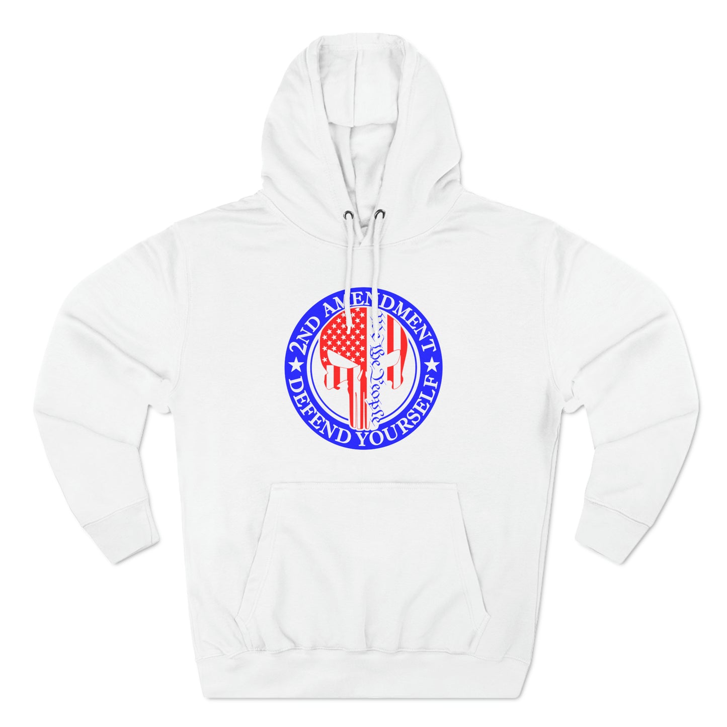 Punisher USA 2nd Amendment, Defend Yourself, We The People Fleece Hoodie