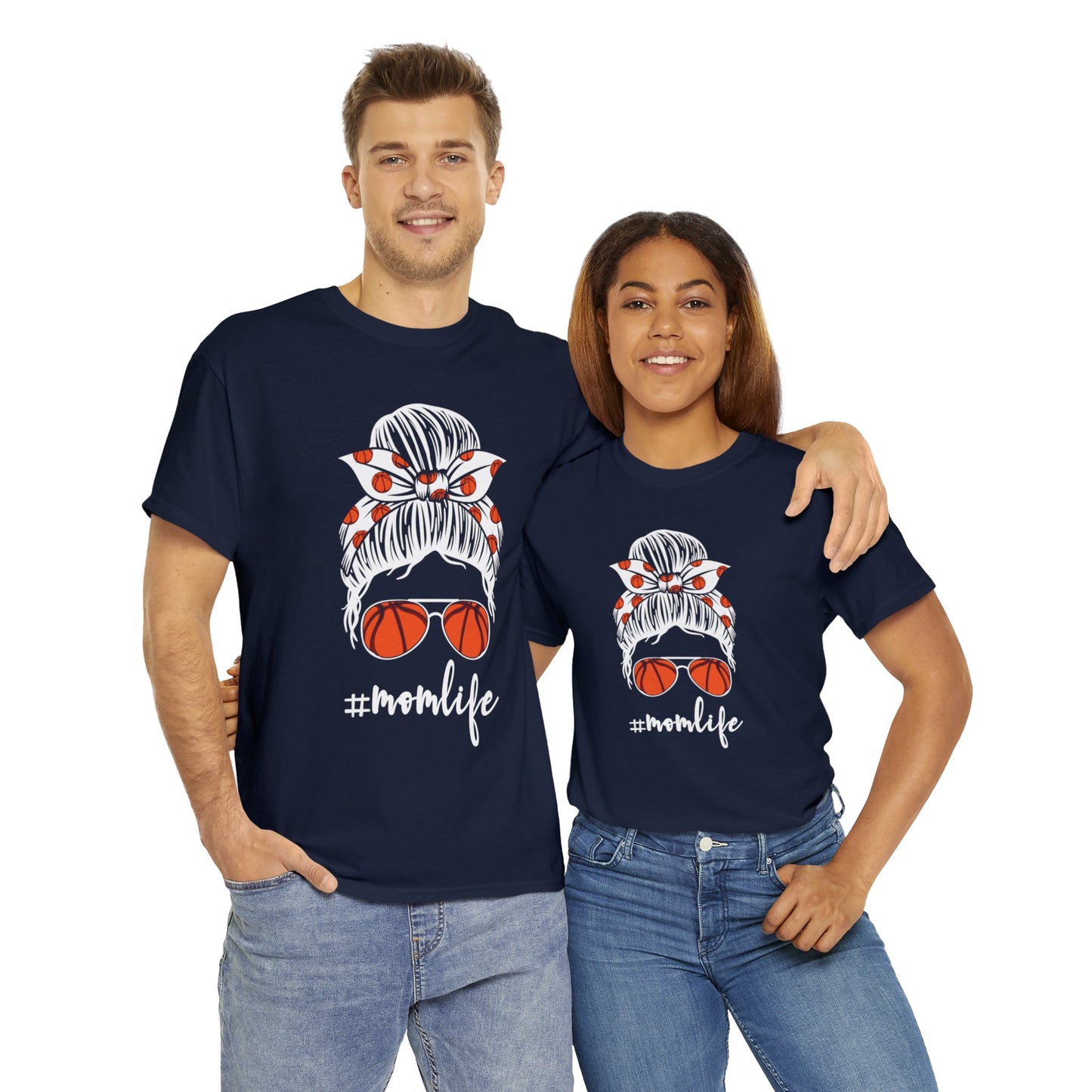 Mom Life Basketball Unisex Heavy Cotton Tee