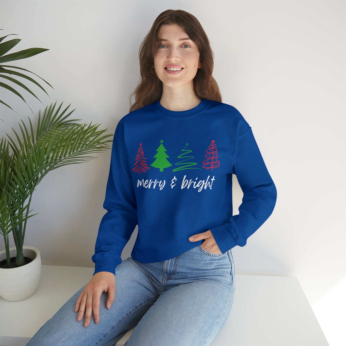 Merry and Bright Christmas Crewneck Sweatshirt