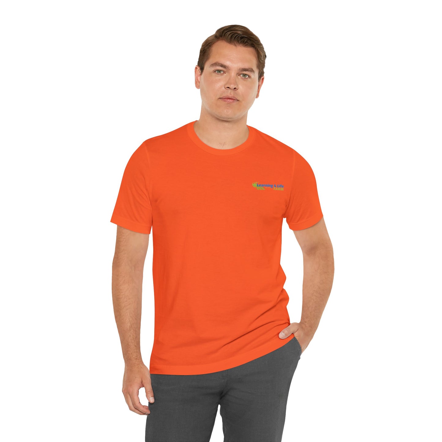 L4L Farm Front and Back design Unisex Jersey Short Sleeve Tee