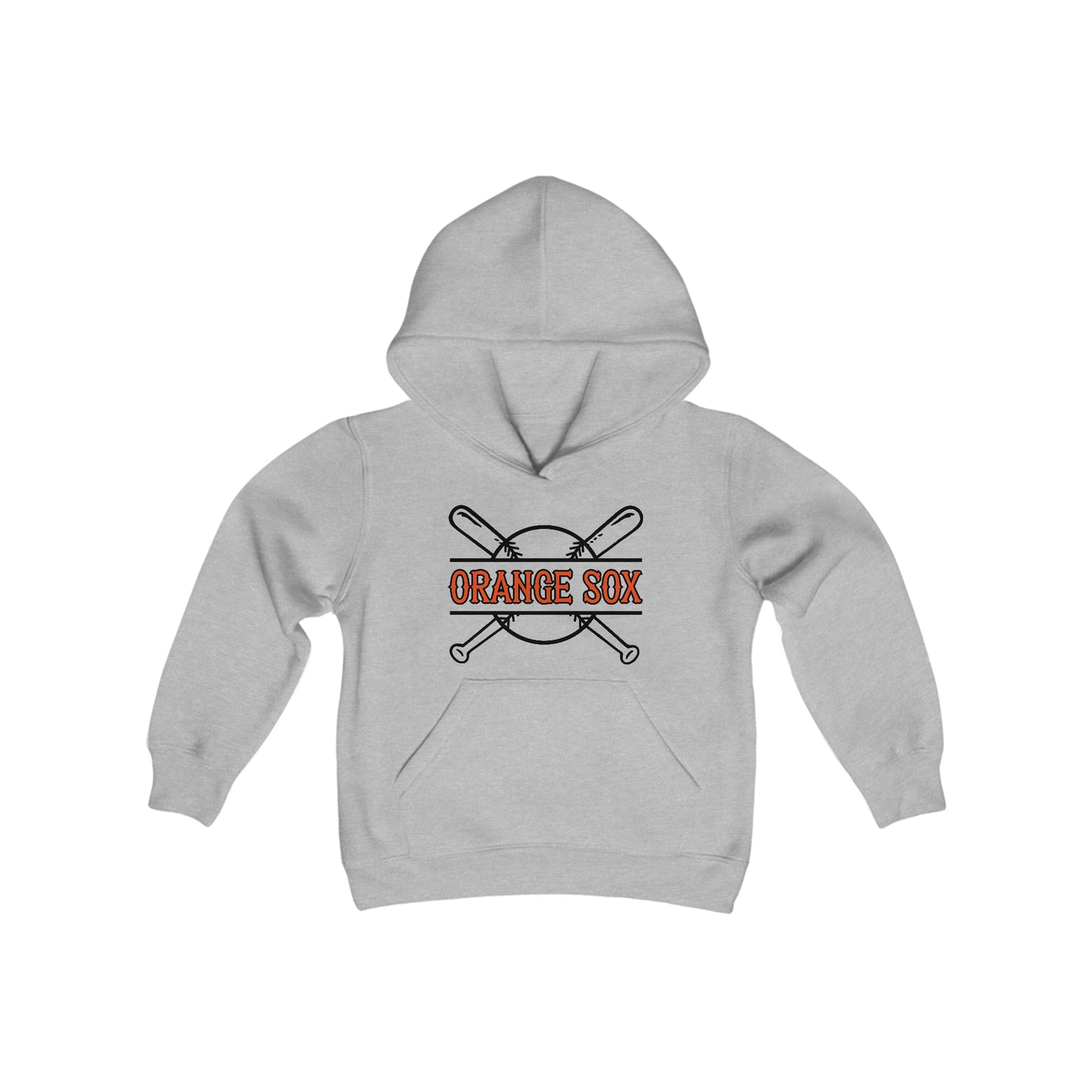 Orange Sox Youth Heavy Blend Hooded Sweatshirt