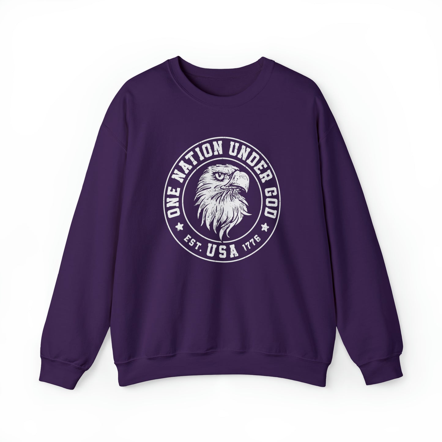 USA Sweatshirt One Nation Under God Unisex Heavy Blend™ Crewneck Sweatshirt