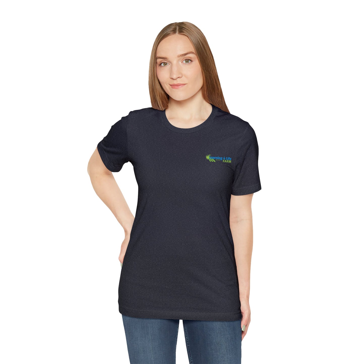 L4L Farm Front and Back design Unisex Jersey Short Sleeve Tee