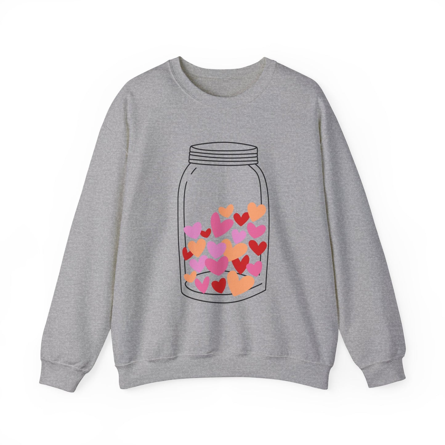 Mason Jar Hearts Valentines Day Sweatshirt, Valentine Shirts for women and girls, Valentines Day Gifts for Mom