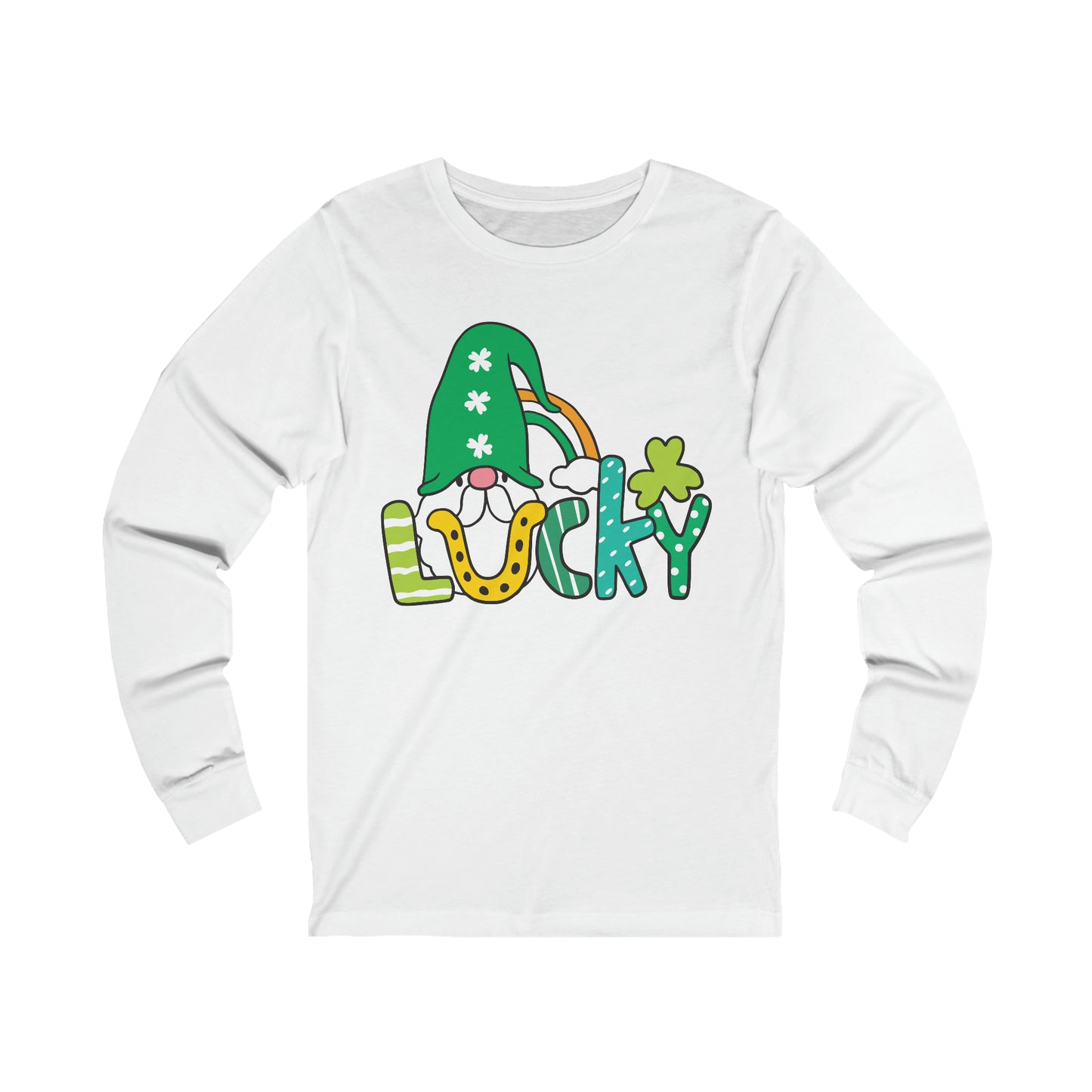 St Pattrick's Day Lucky Unisex Jersey Long Sleeve Tee