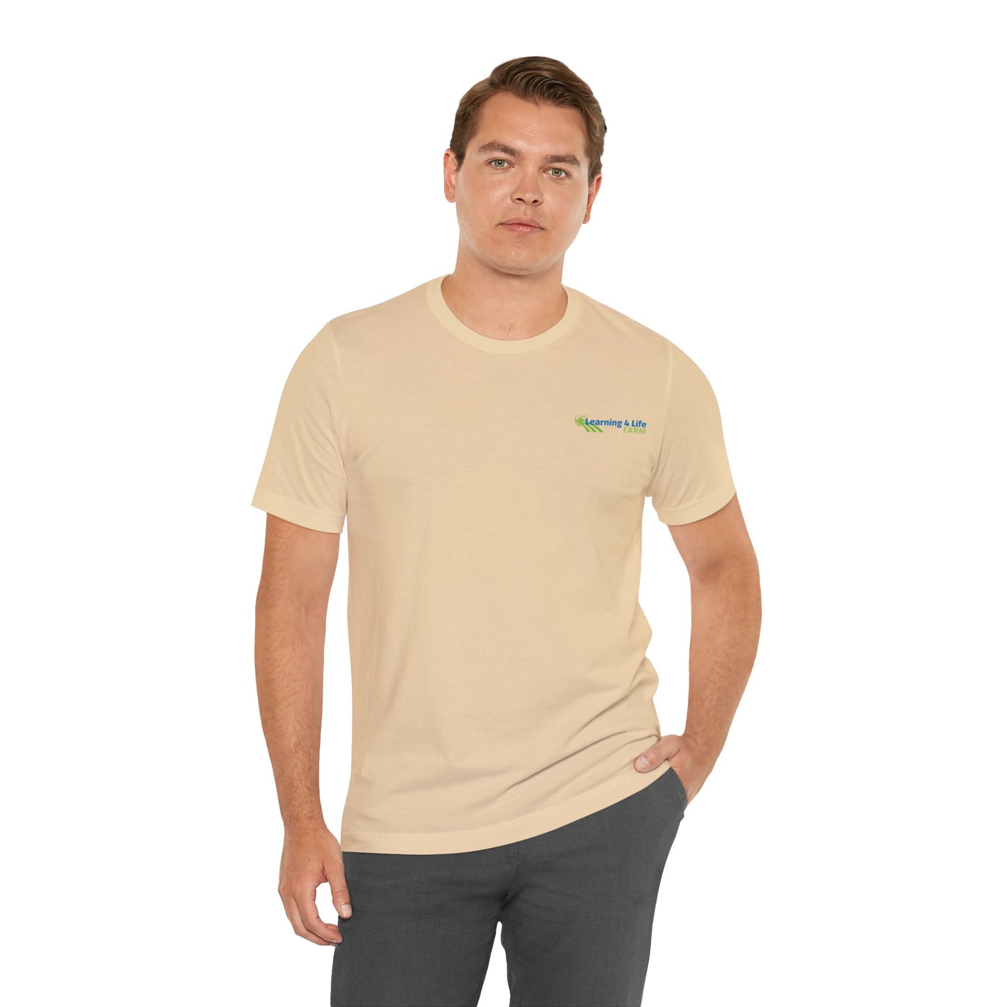 L4L Farm Front and Back design Unisex Jersey Short Sleeve Tee