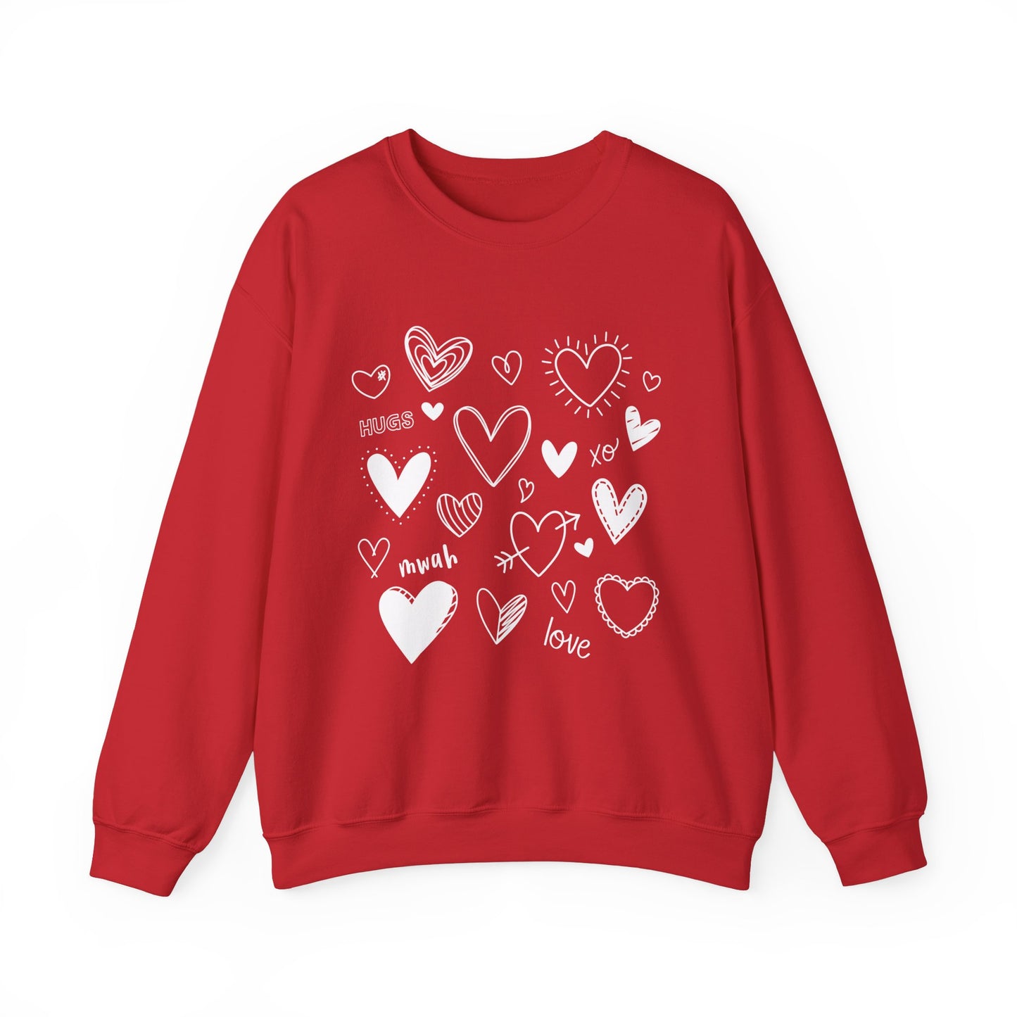 Love Hearts Valentines Day Sweatshirt, Valentine Shirts for women and girls, Valentines Day Gifts for Mom